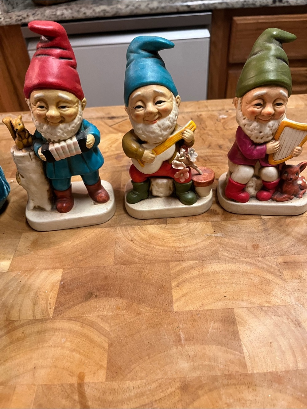 Holiday Garden Gnome Trio Figurines - Colorful Decorative Set